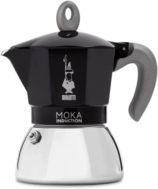 Bialetti - Moka Induction, Moka Pot, Suitable for all Types of Hobs, 2 Cups Espresso (3.4 Oz), Black