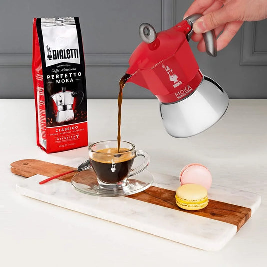 Bialetti - Moka Induction, Moka Pot, Suitable for all Types of Hobs, 4 Cups Espresso (5.7 Oz), Red