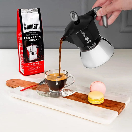 Bialetti - Moka Induction, Moka Pot, Suitable for all Types of Hobs, 4 Cups Espresso (5.7 Oz), Black