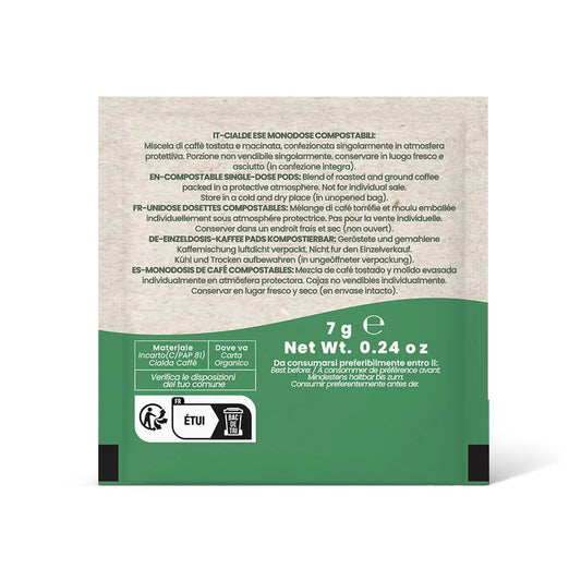 Bialetti Intenso ESE Espresso Pods 50 Count – Dark Roast Intensity 12, Compostable Paper Pods for ESE Coffee Machines, Bold Full-Bodied Flavor with Hints of Cacao and Toasted Notes, Made in Italy